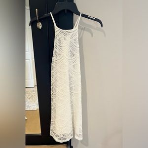 White A-Line Lace Dress